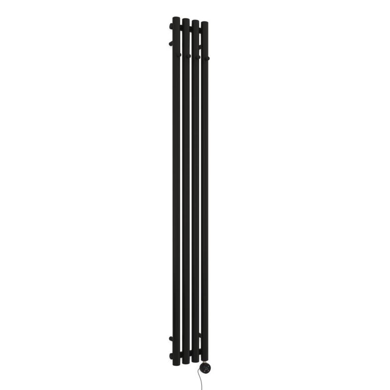 Grzejnik elektryczny Oltens Stang czarny mat 180x20,5cm 600W z wieszakami 1 szt.