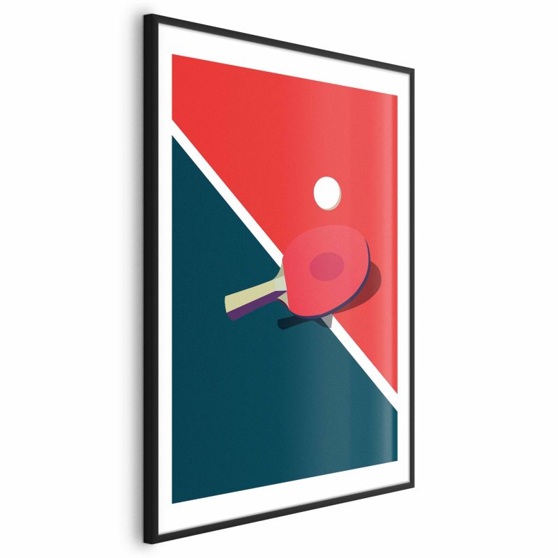 Plakat Artgeist Tenis stołowy 40x60 cm z ramą czarną 1 szt