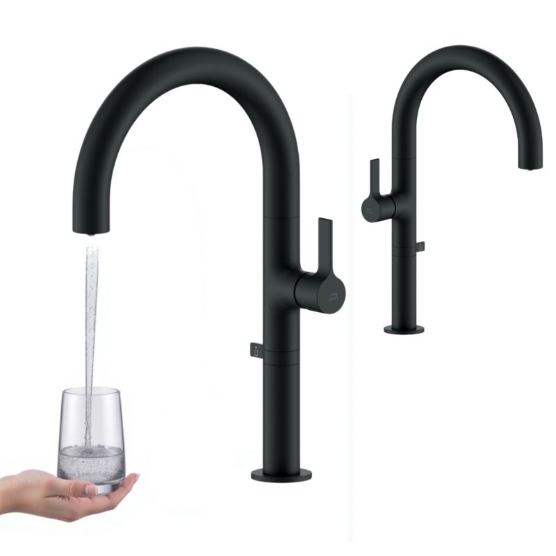 Bateria zlewozmywakowa Kuchinox Pureco czarna matowa do filtra wody dwuuchwytowa 383 mm 1 szt.