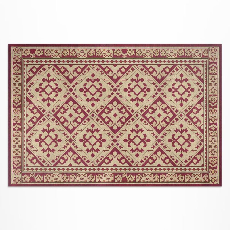 Zewnętrzny Dywan Winylowy Wallfluent 120x180 cm Regularny wzór w starym stylu vintage 1 szt.