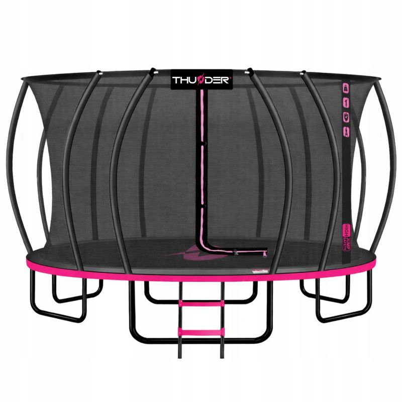 Trampolina ogrodowa THUNDER 16ft 488 cm z siatką i drabinką dla dzieci 1szt.