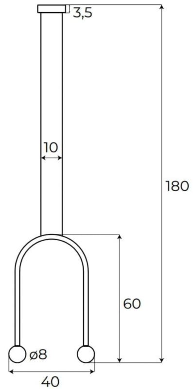 Lampa wisząca Maxlight ENIGMA złota 2 x LED 4W Ciepła biała 352lm wym:180x40x8cm IP20 -1 szt.