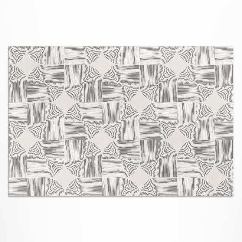 Balkonowy Dywan Winylowy UV Wallfluent 150x225 cm Linearny warkocz ozdobny wzór vintage 1 szt.