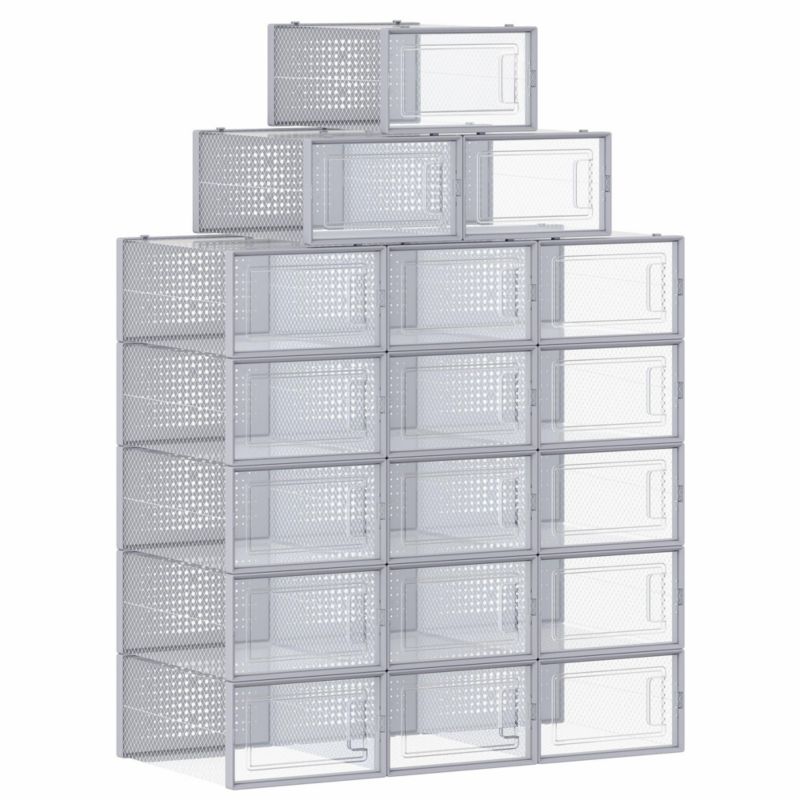 Pudełka na buty Songmics transparentne 14x33x23 cm zestaw 18 szt.