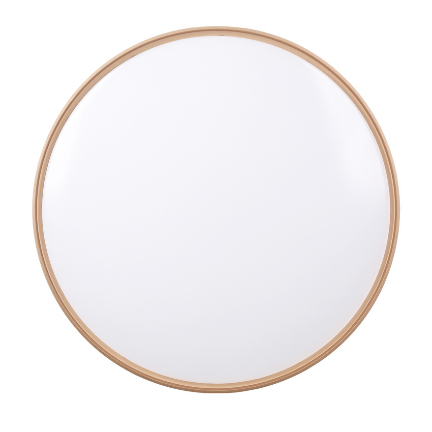 Biały plafon sufitowy LED 24W do salonu MONTANA złoty pierścień 40 cm