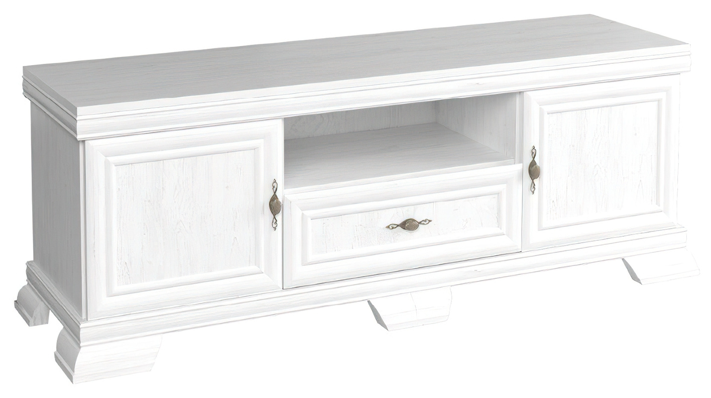 Szafka RTV biała 158 cm KOLONIA