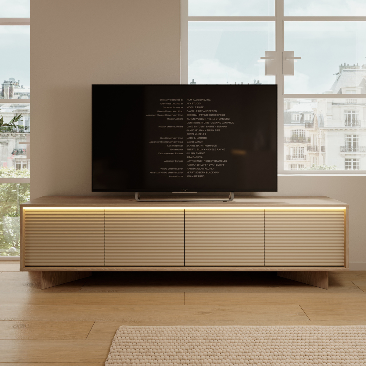 Szafka RTV do salonu 204 cm SARI bolivar naturalny