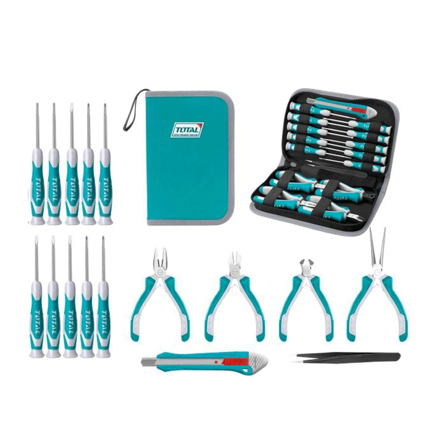 TOTAL Tools Zestaw narzędzi precyzyjnych - 16 cz.