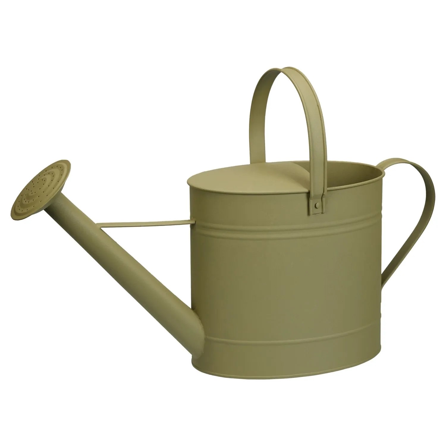 Konewka metalowa malowana zielona - 7,5 l