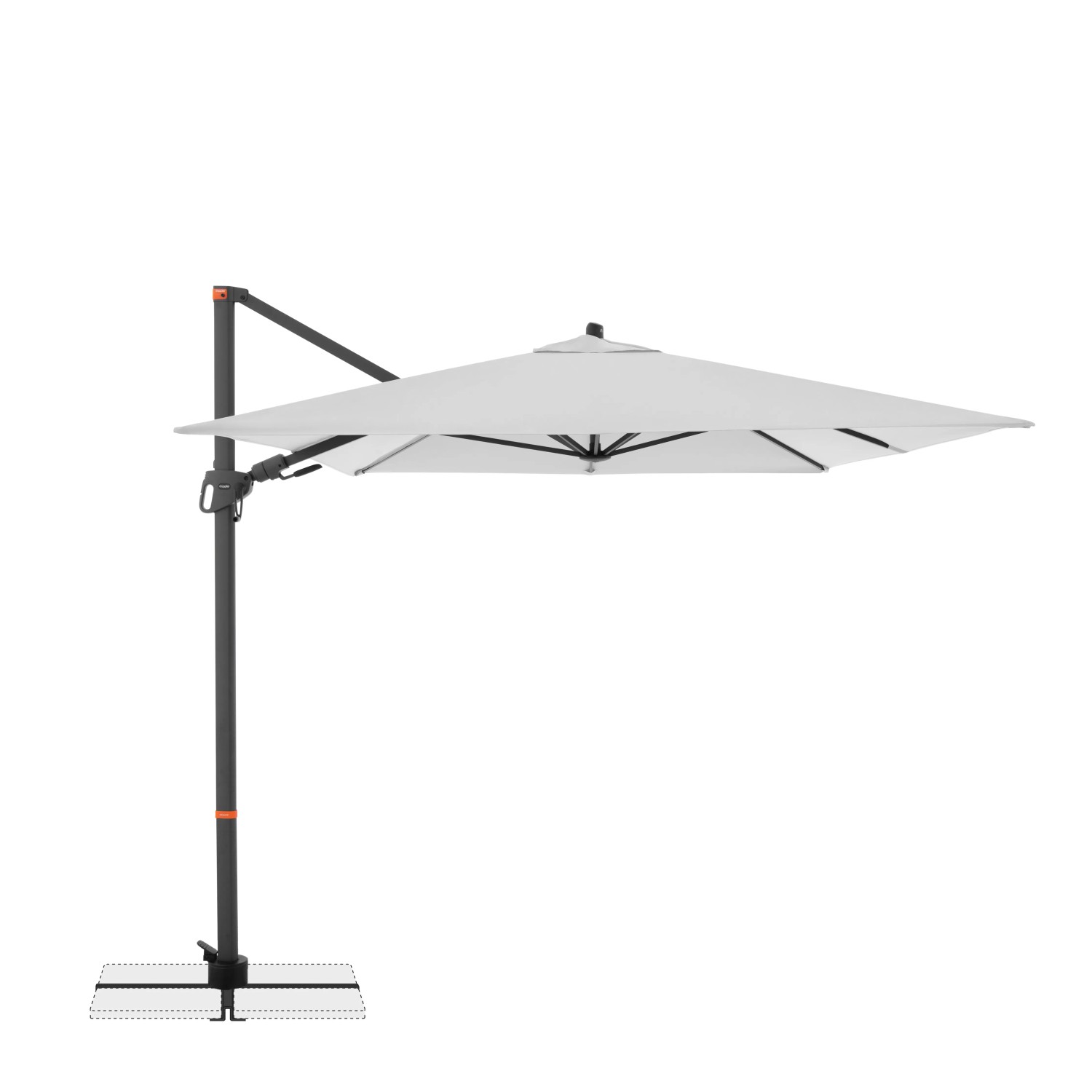 Parasol ogrodowy MY ZONE jasnoszary - 320 x 240 cm