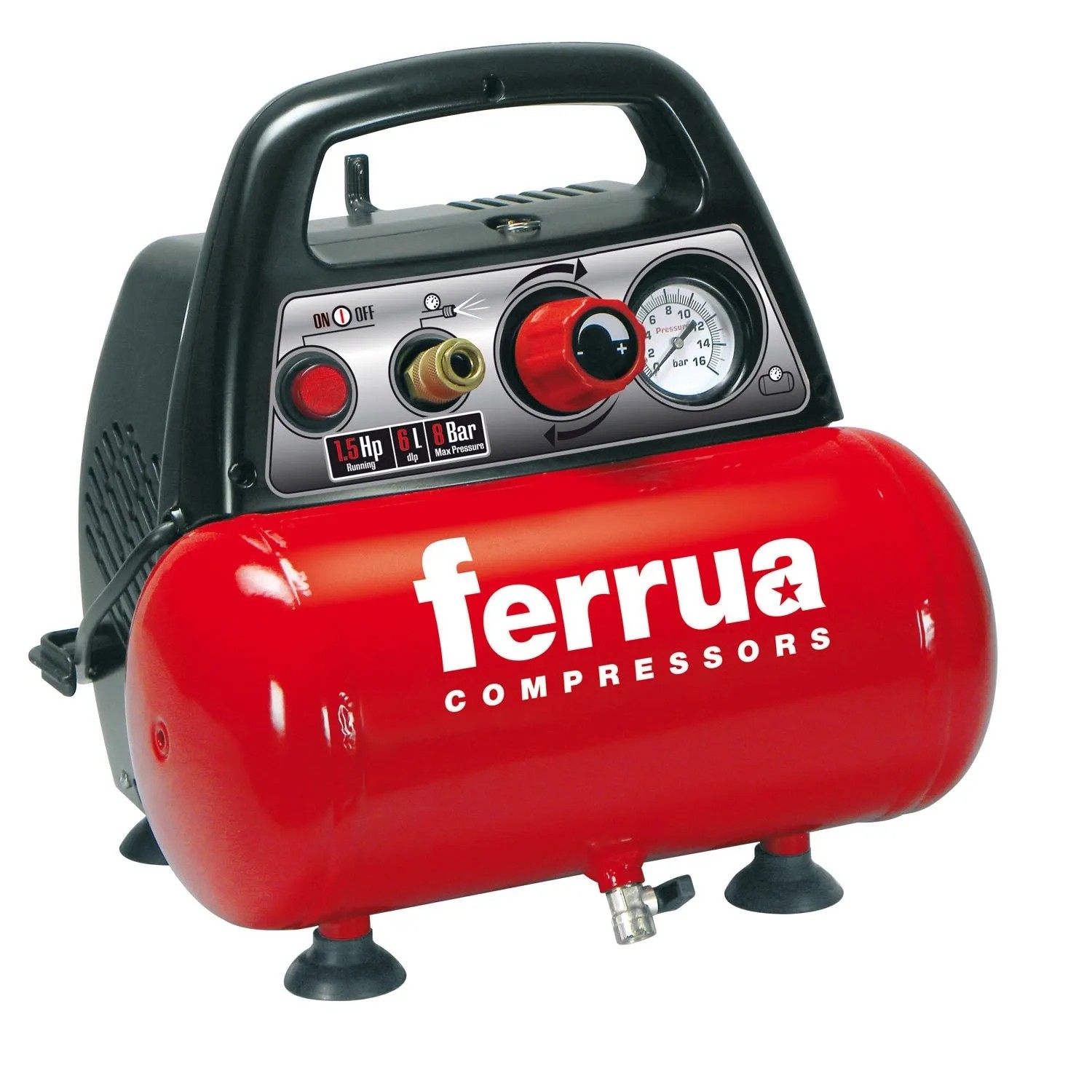 Ferrua Kompresor bezolejowy New Vento 6L 8 bar