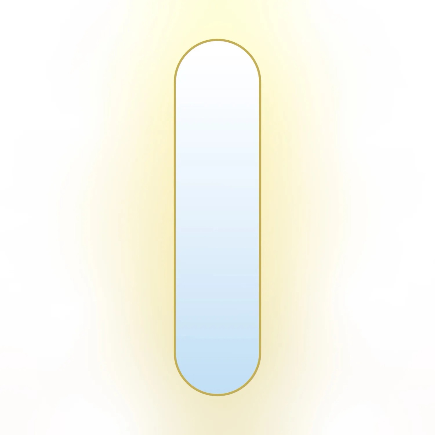 Lustro LED Pastille Złote Ciepłe 100x50