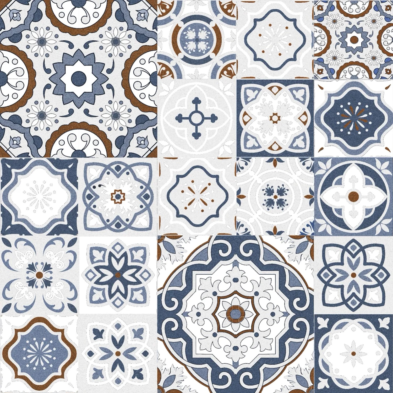 Gres szkliwiony Maroco Chłodny patchwork 60 x 60 cm