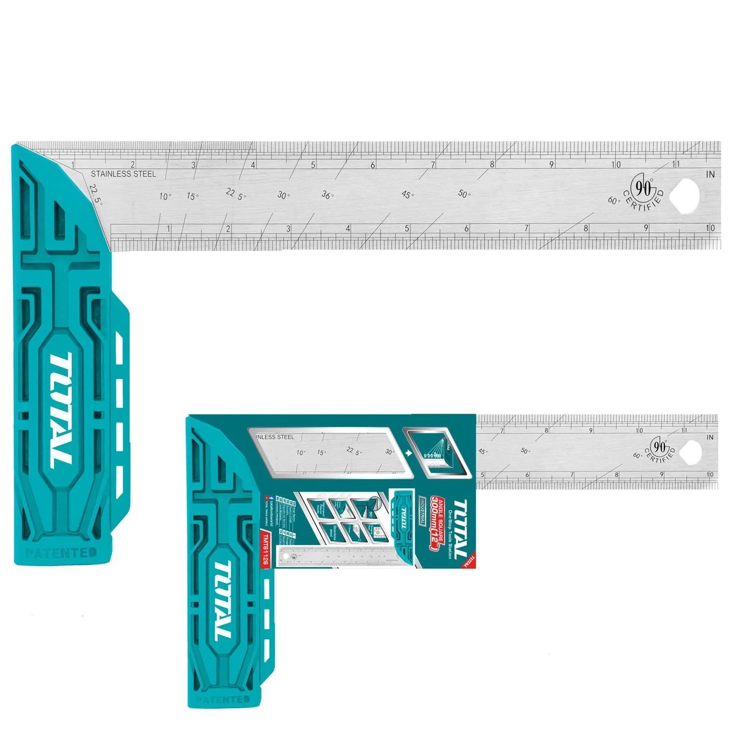 TOTAL Tools Kątownik mierniczy - 300 mm