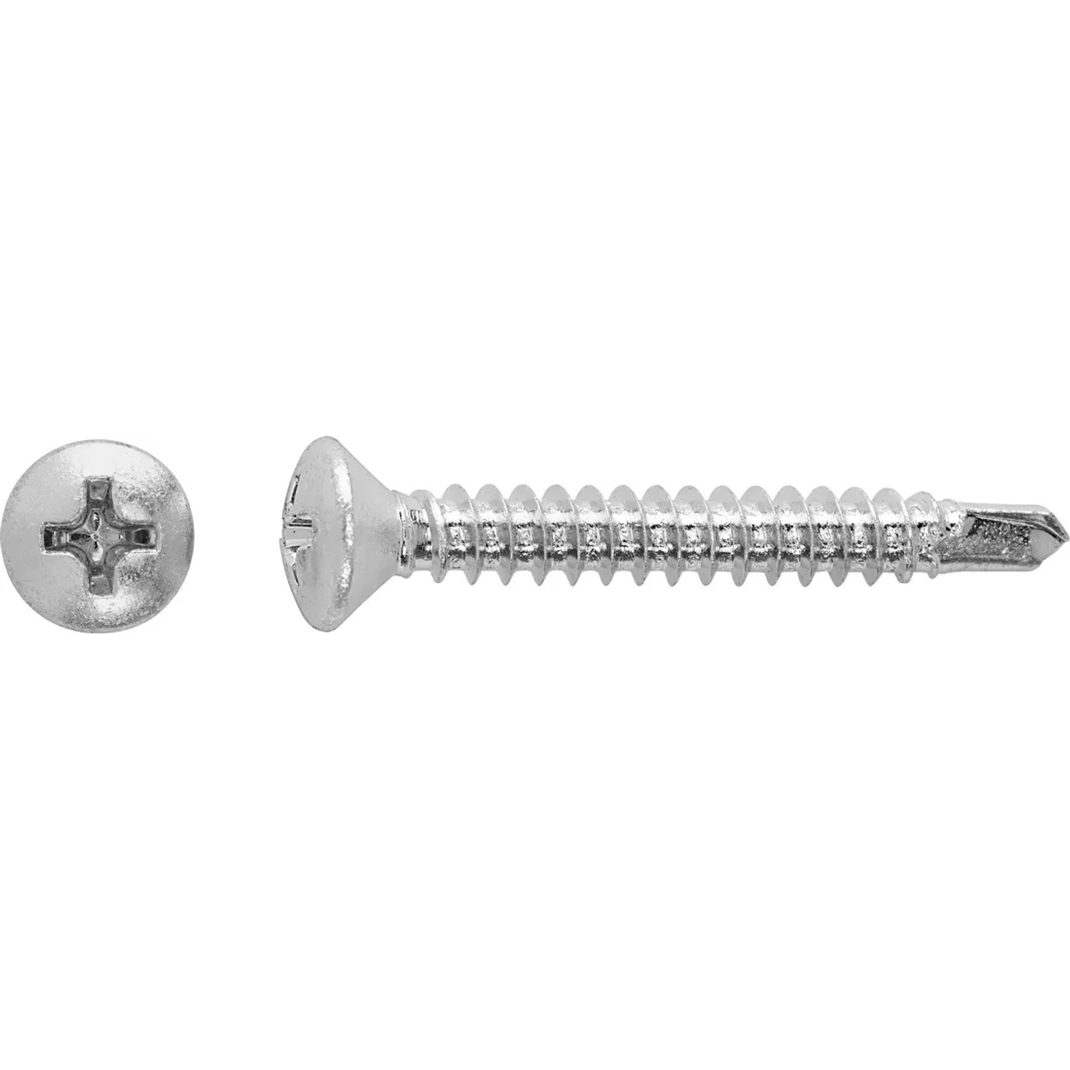 LUX-TOOLS Śruba wiercąca z podwyższonym łbem stożkowym PH Ø 4,2 x 16 mm ocynk 40