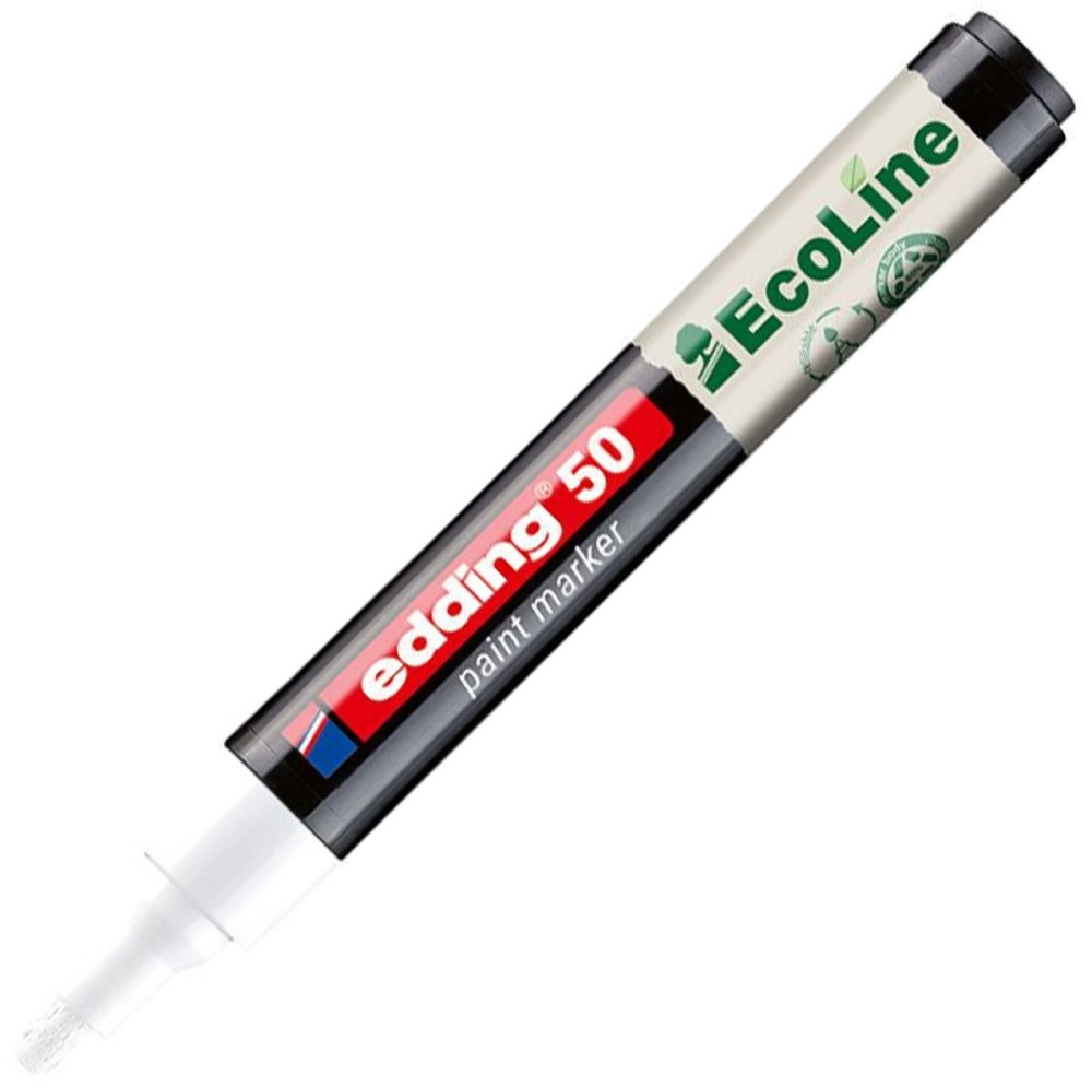 Marker olejowy edding 50 EcoLine, okrągła, 2-3mm, biały