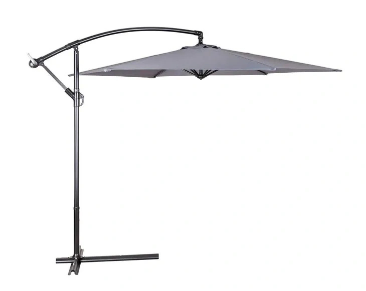Parasol ogrodowy boczny grafit średnica 300 cm
