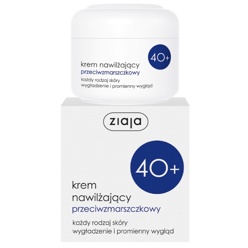 Ziaja 40+ - krem nawilżający przeciwzmarszczkowy, każdy typ skóry, 50 ml