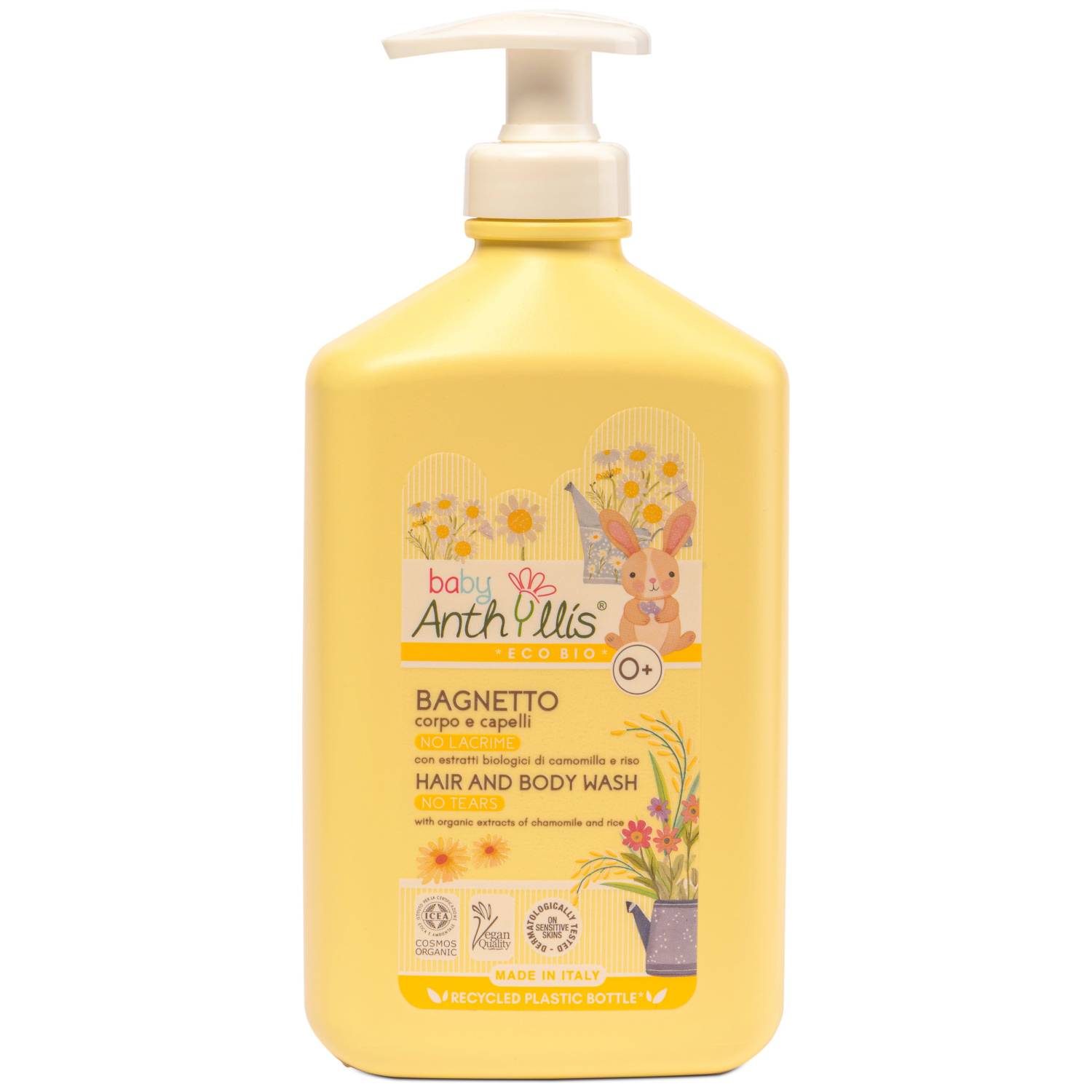 Anthyllis baby - delikatny płyn do kąpieli i szampon 2w1 bez łez, 500 ml