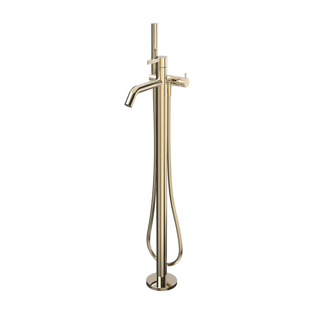 Laufen Kartell bateria wannowo-prysznicowa wolnostojąca złota H3213380011211