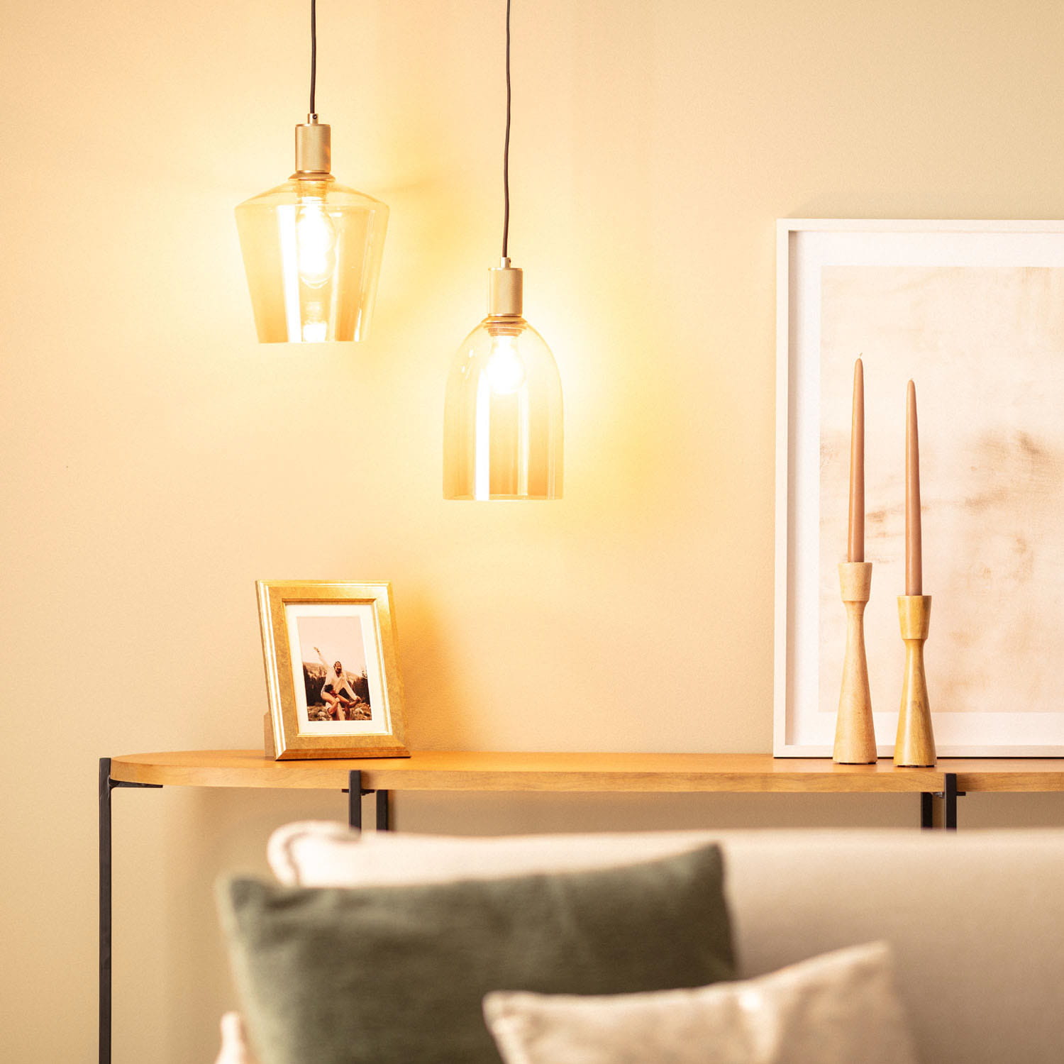 Abruzzo Ogi lampa wisząca 1x20 W miodowa-złota ABR-LWOGI