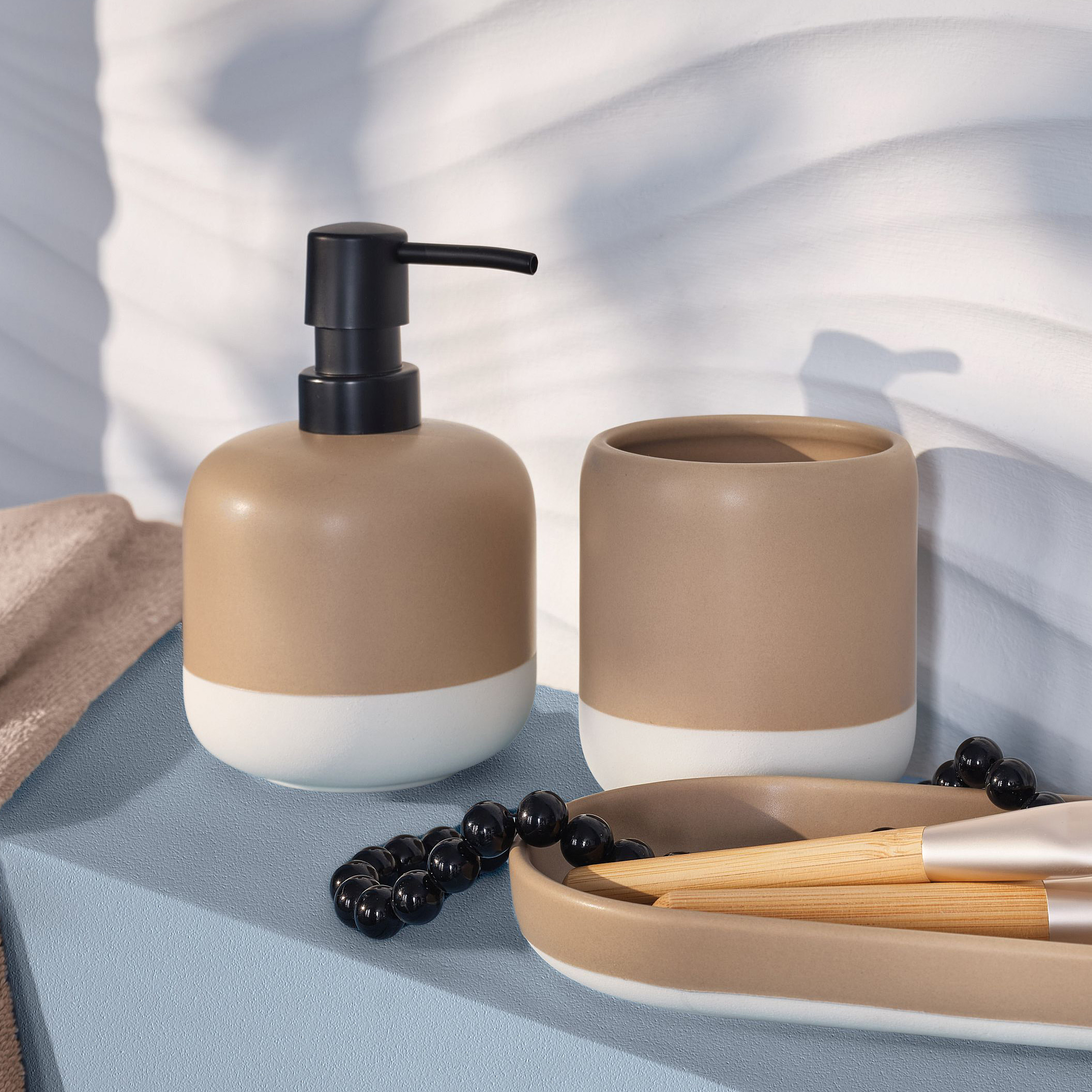 Kleine Wolke Lunella dozownik do mydła 440 ml biały-beżowy 8693271854 - Wysyłka w 24h