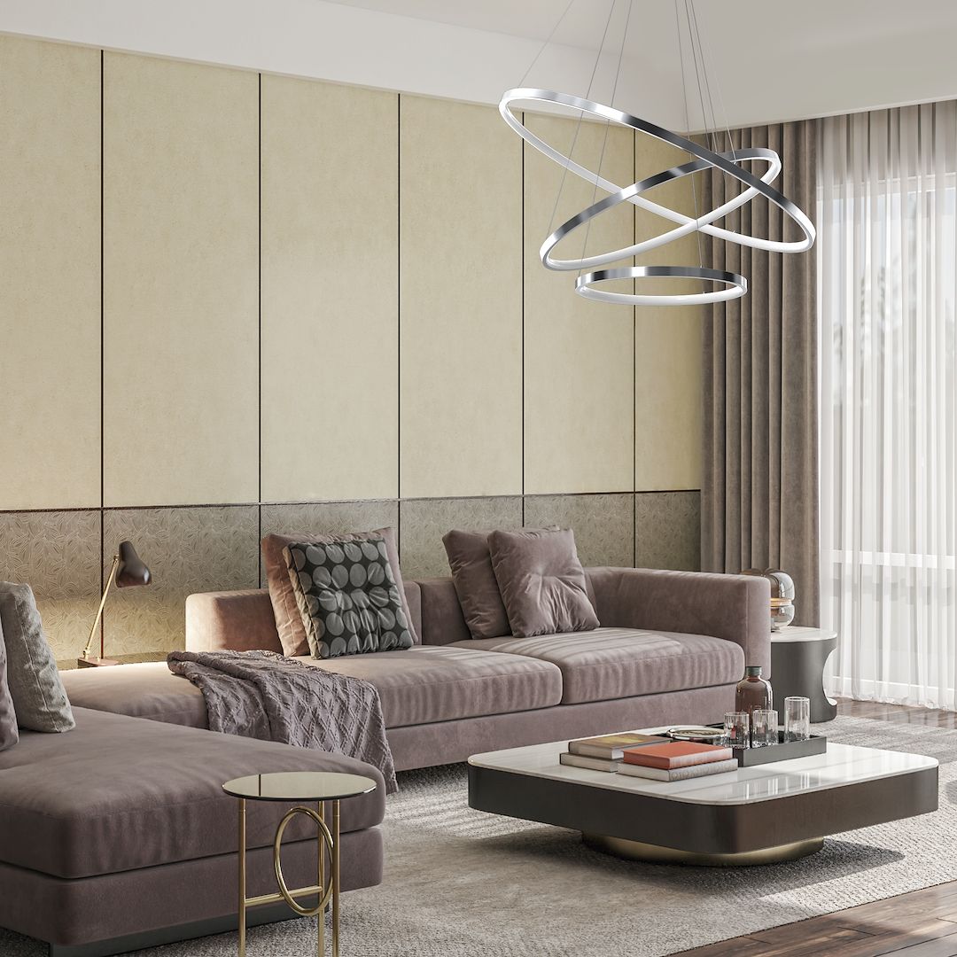 Milagro Hoop lampa wisząca 1x93 W chrom ML1551