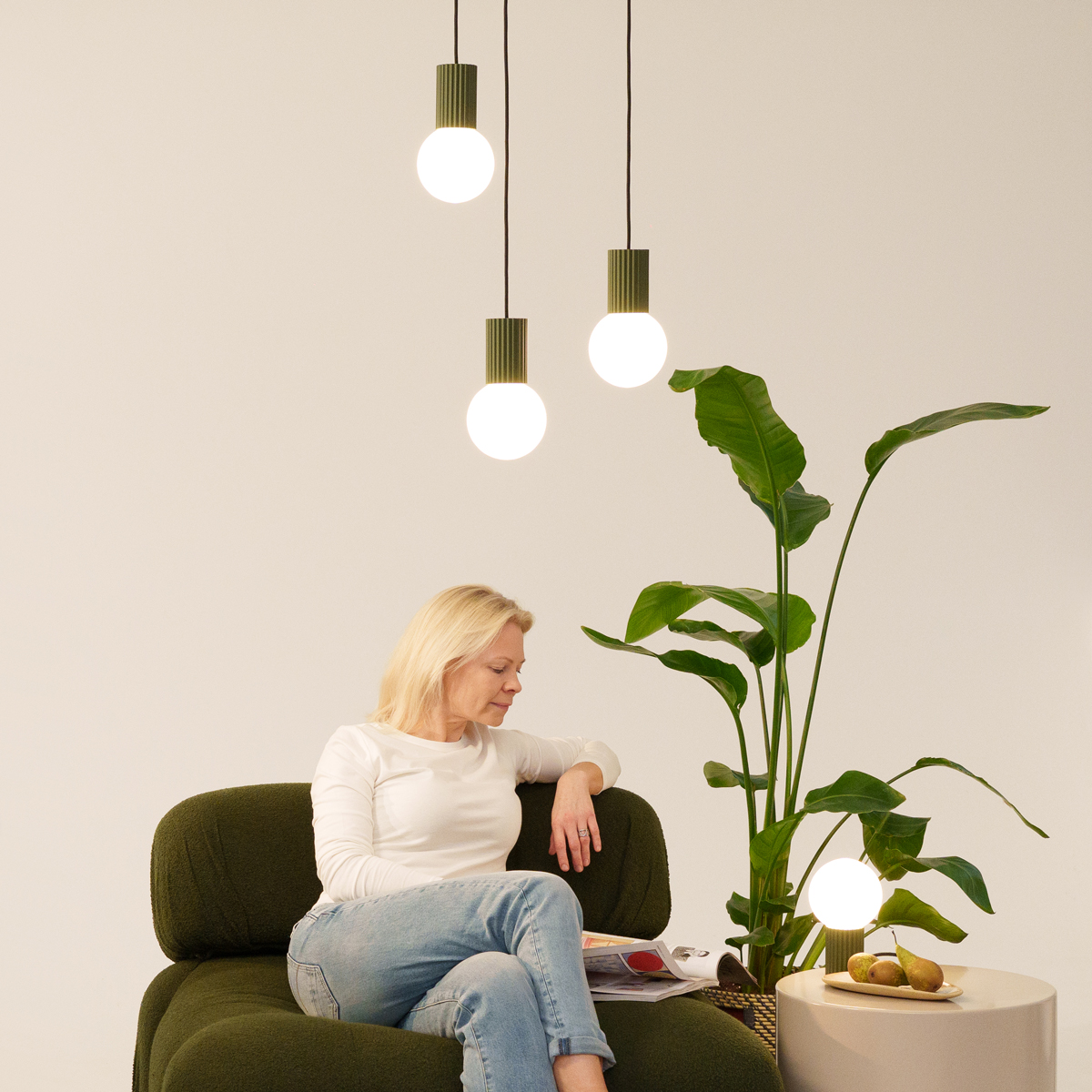Sollux Lighting Halo lampa biurkowa 1x8 W biała-zielona SL.1726
