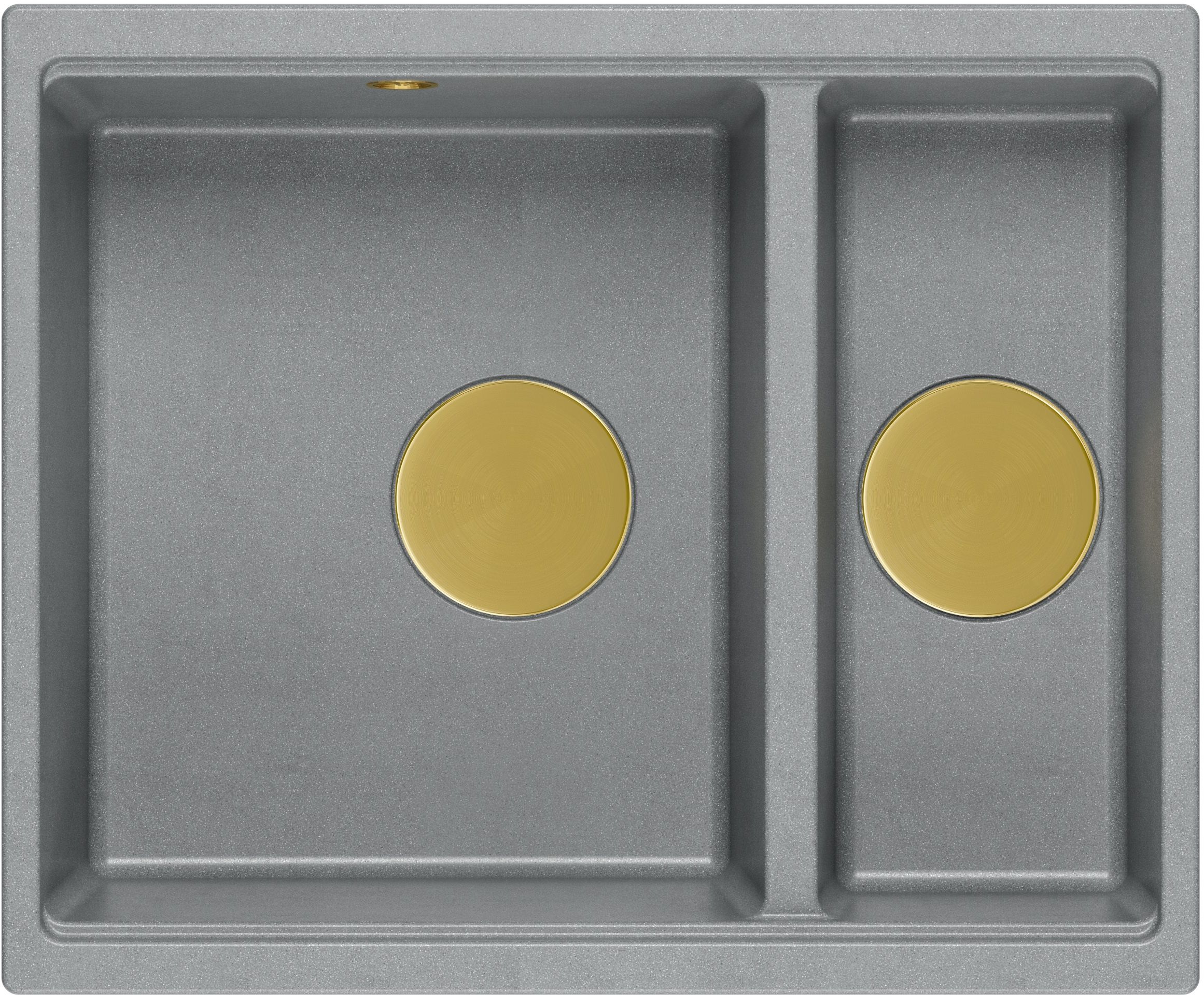 Quadron Logan zlewozmywak GraniteQ 55x46 cm szary/grafitowy/onyx HCQL5646U5-G1_U