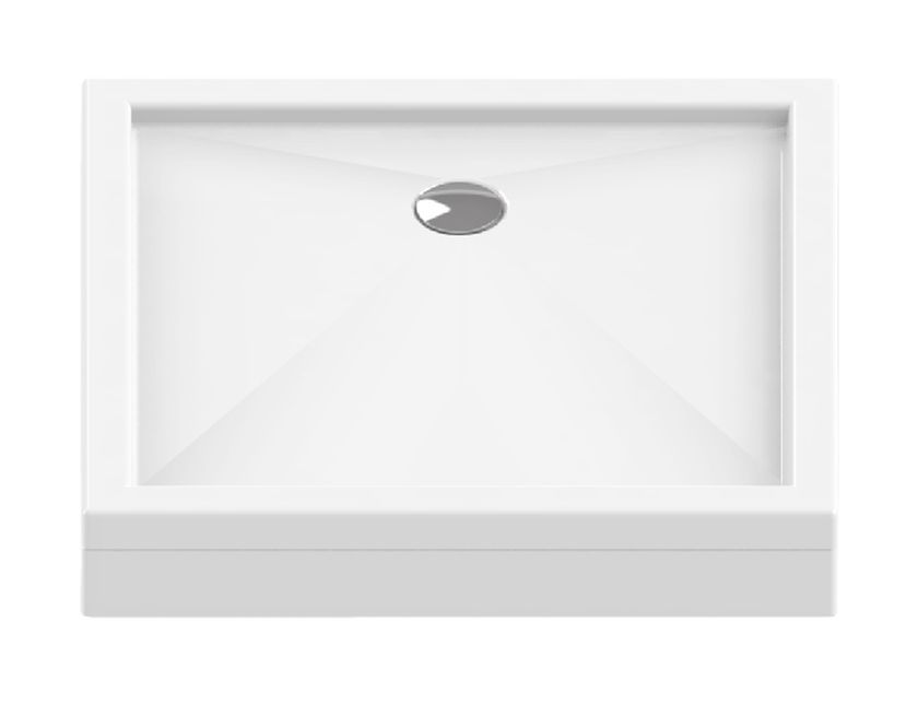 New Trendy Cantare brodzik 100x80 cm prostokątny biały B-0265
