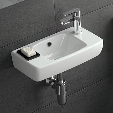 Geberit Selnova Compact umywalka 45x25 cm prostokątna ścienna biała 500.318.01.5