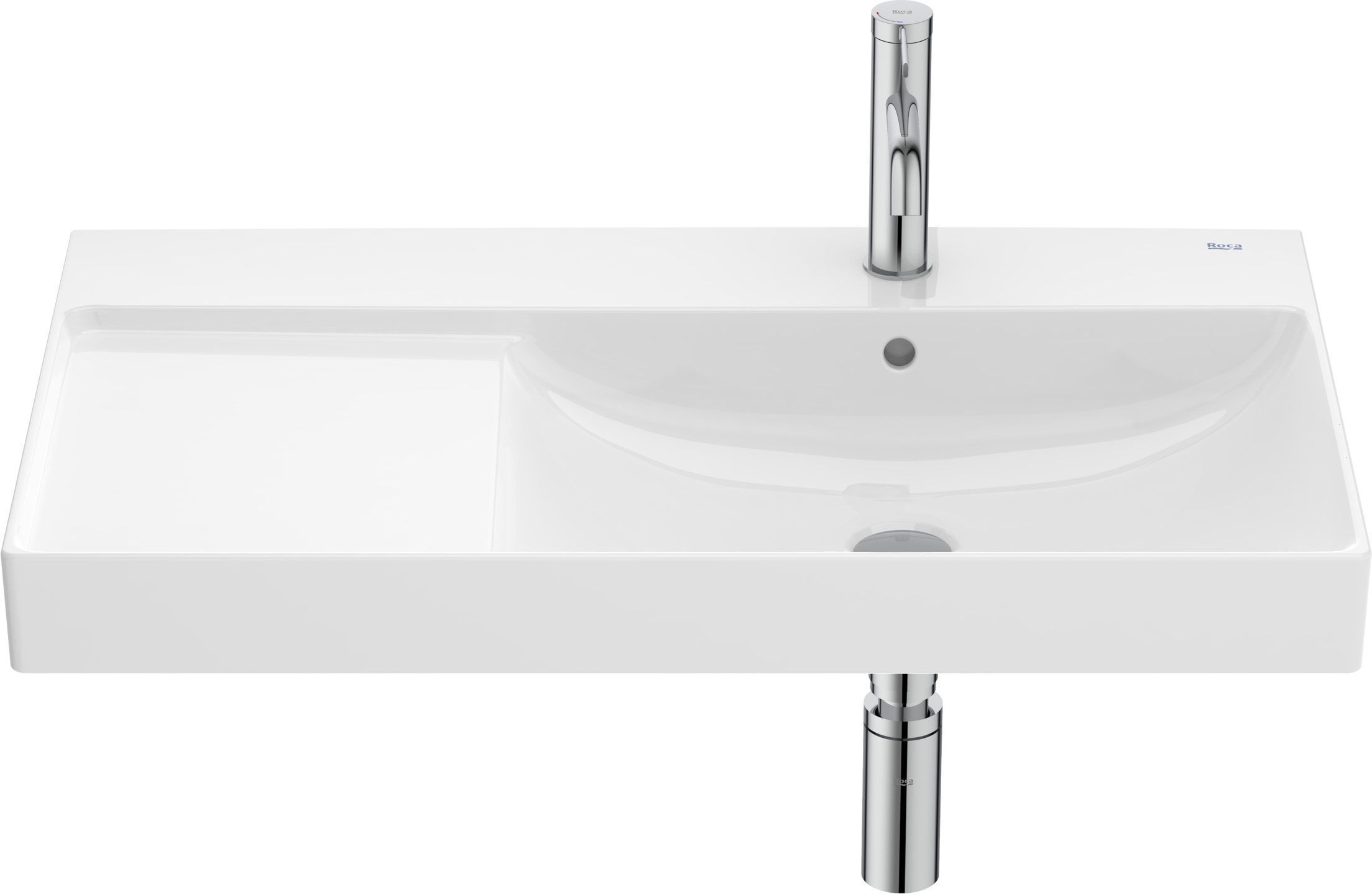 Roca Ona umywalka 80x46 cm prostokątna ścienna biała A327688S00 - Wysyłka w 24h