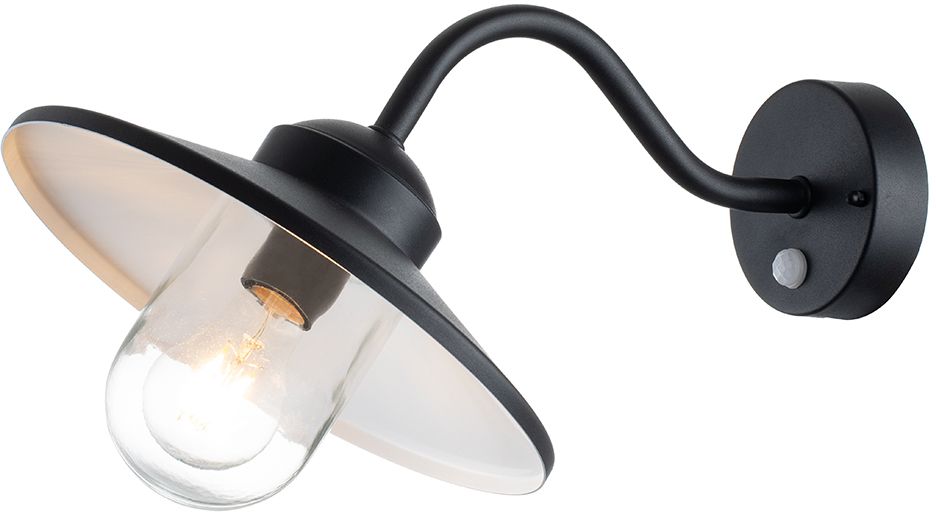 Elstead Lighting Klampenborg kinkiet zewnętrzny z czujnikiem ruchu 1x60 W czarny KLAMPENBORG-PIR-BK - Wysyłka w 24h