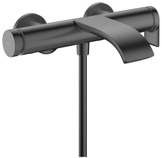 Hansgrohe Vivenis bateria wannowo-prysznicowa ścienna czarny chrom szczotkowany 75420340