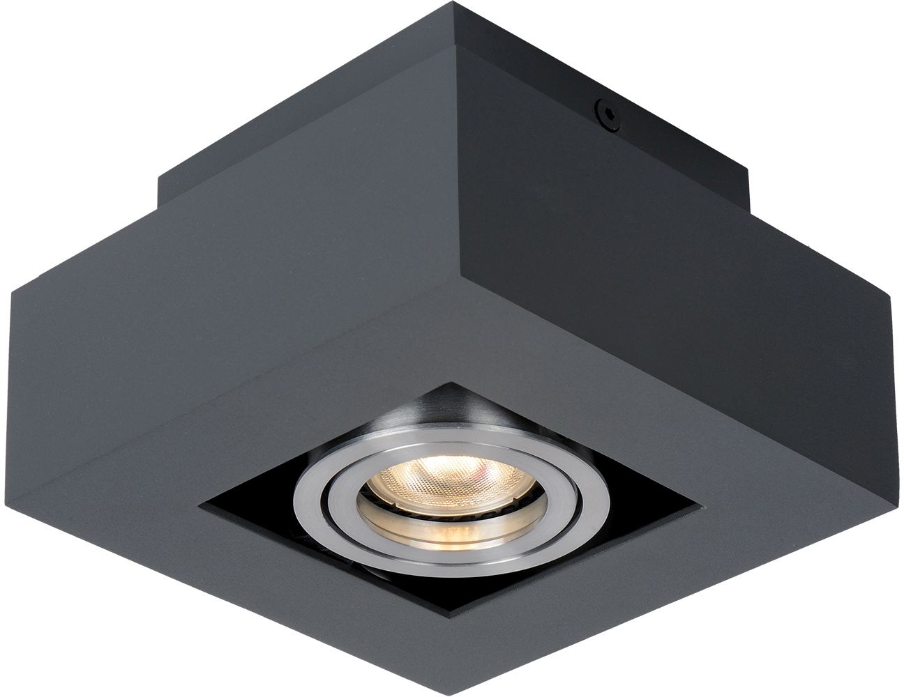 Italux Casemiro lampa podsufitowa 1x50 W czarna-aluminium IT8002S1-BK/AL