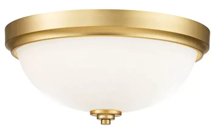 Elstead Lighting Malibu plafon 2x60 W szczotkowany mosiądz FE-MALIBU-F-BATH-BB