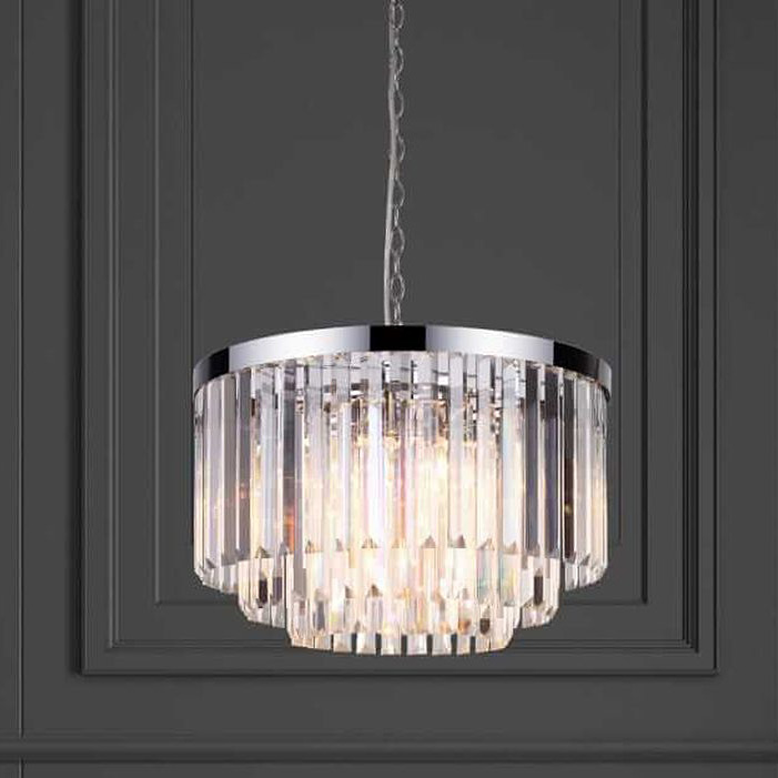 Light Prestige Vetro lampa wisząca 5x60W chrom/szkło przezroczyste LP-2910/5P - Wysyłka w 24h
