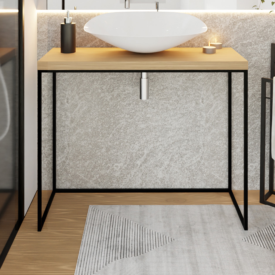 Baltica Design Andrea konsola podumywalkowa 75x35x75 cm czarna