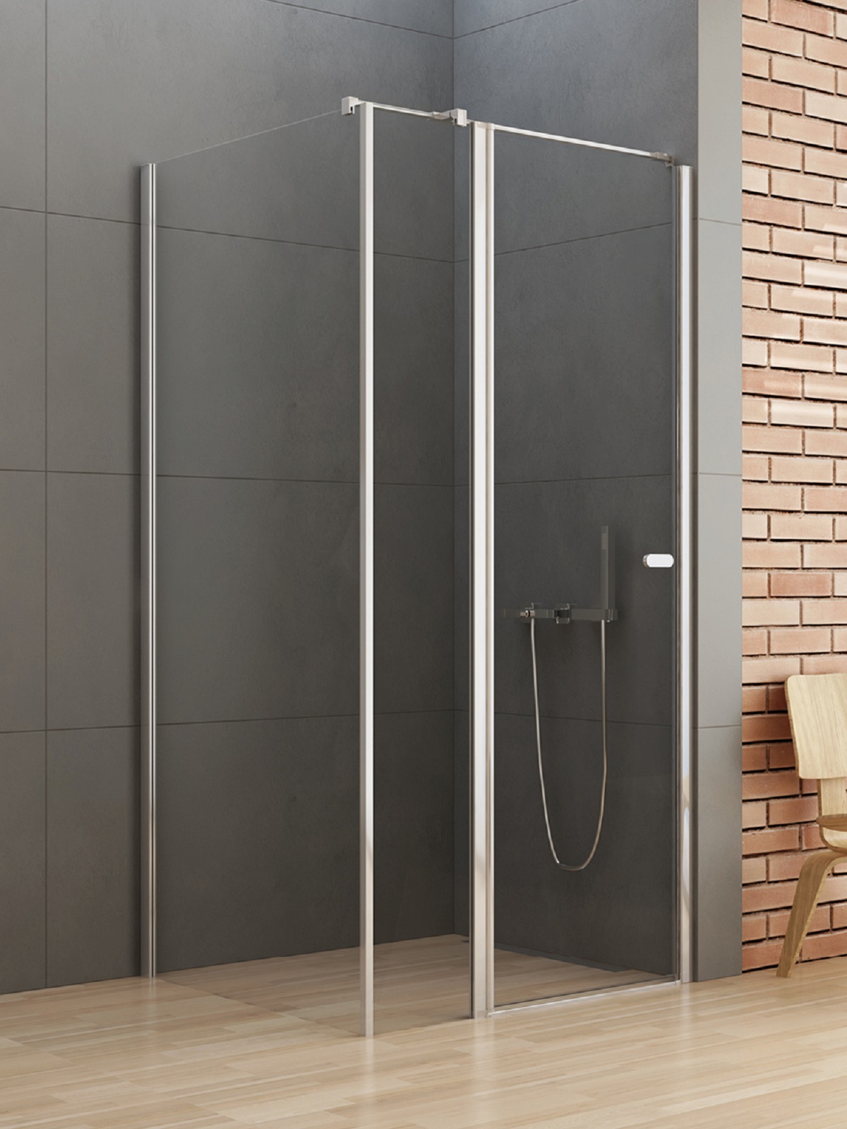 New Trendy New Soleo kabina prysznicowa 100x120 cm prostokątna chrom połysk/szkło przezroczyste K-0726