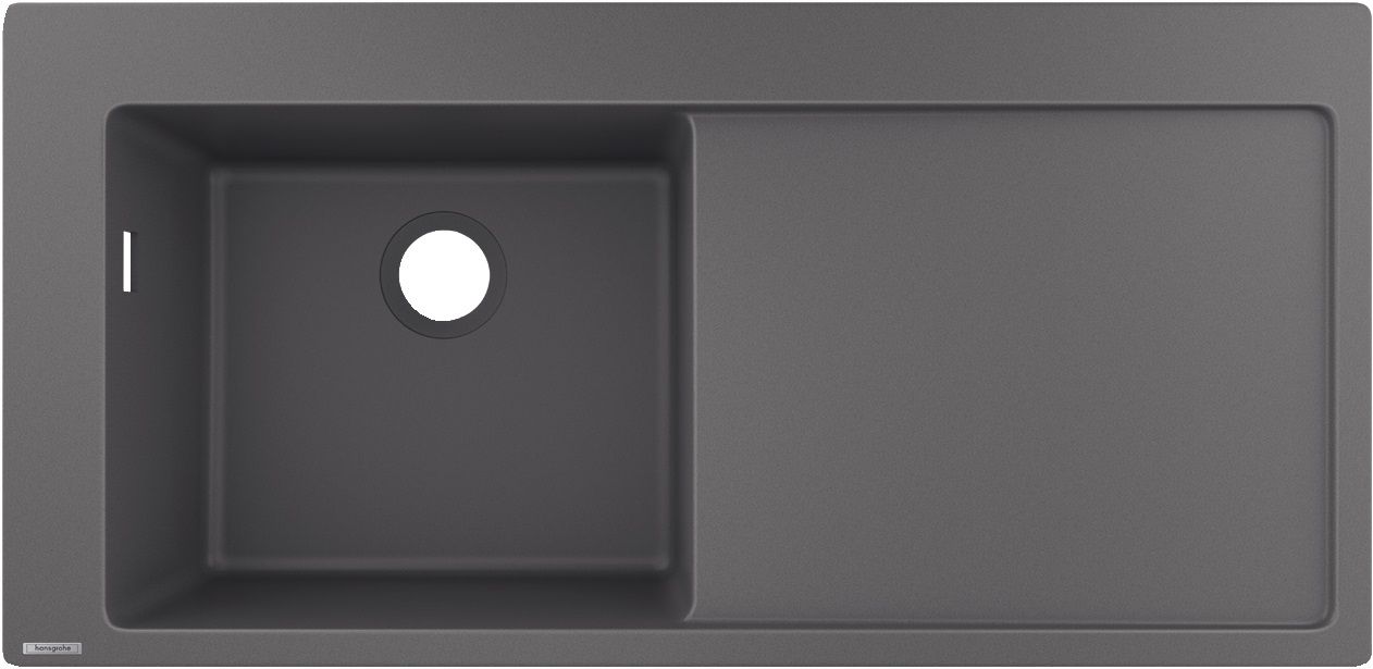 Hansgrohe S 51 zlewozmywak granitowy 105x41,5 cm szary kamień 43330290