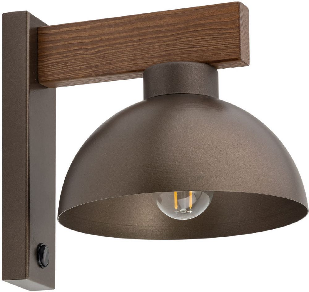TK Lighting Oslo kinkiet 1x15W brązowy 6279