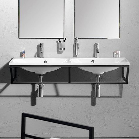 Sapho Maria umywalka 120x46 cm meblowa prostokątna podwójna biała MA120