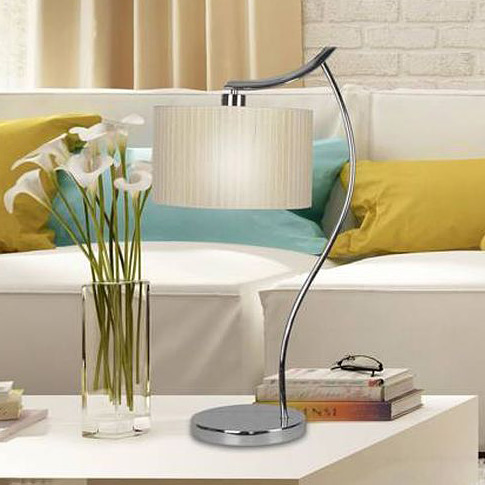 Candellux Draga lampa stołowa 1x60W kremowa/chrom 41-04239