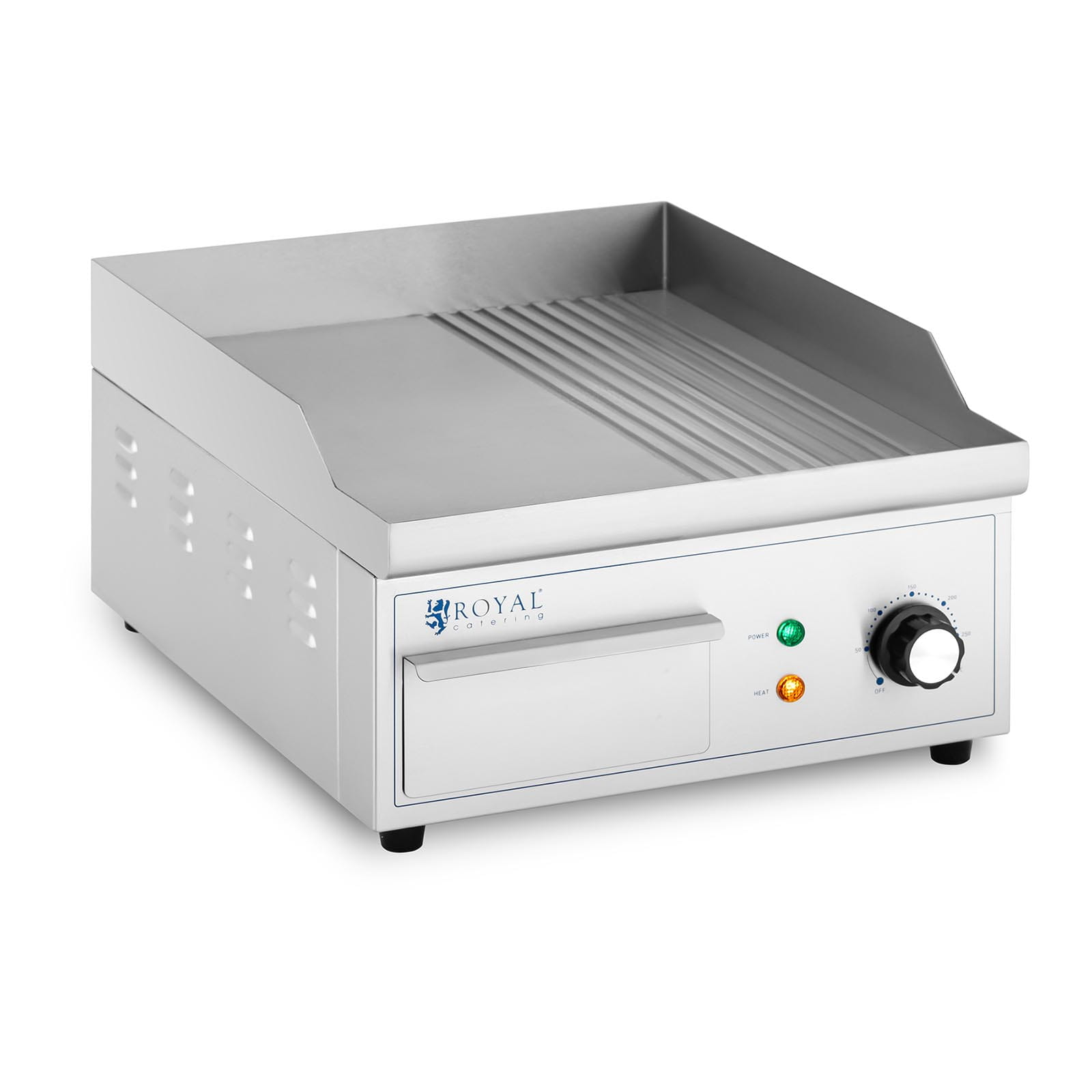 Grill elektryczny, płyta grillowa gładko-ryflowana 2kW