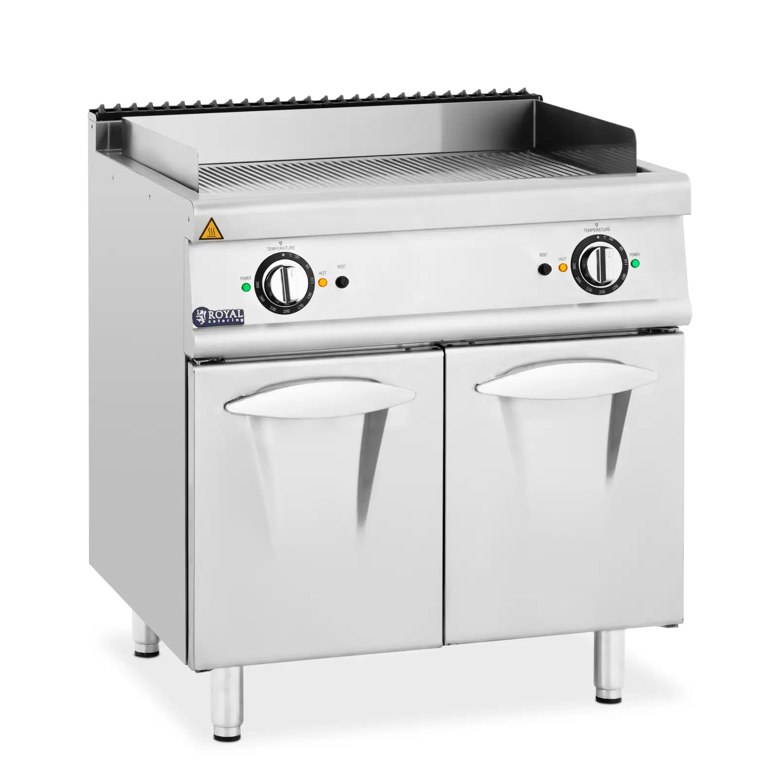 Podwójna elektryczna płyta grillowa ryflowana 73,5 x 55 cm, 10,8kW | 10013398