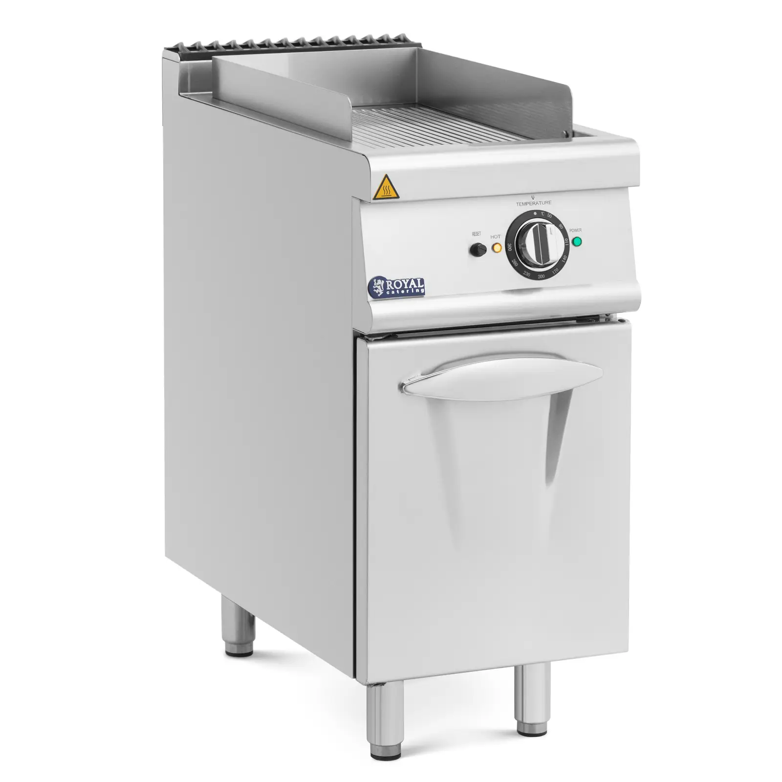 Elektryczna płyta grillowa ryflowana 33,7 x 55,5 cm, 5,4kW | 10013399