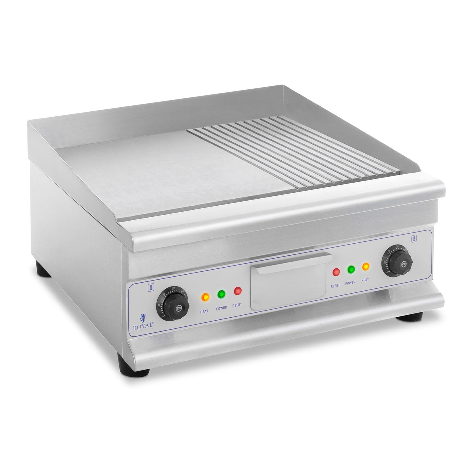 Elektryczna płyta grillowa 60cm gładko-ryflowana