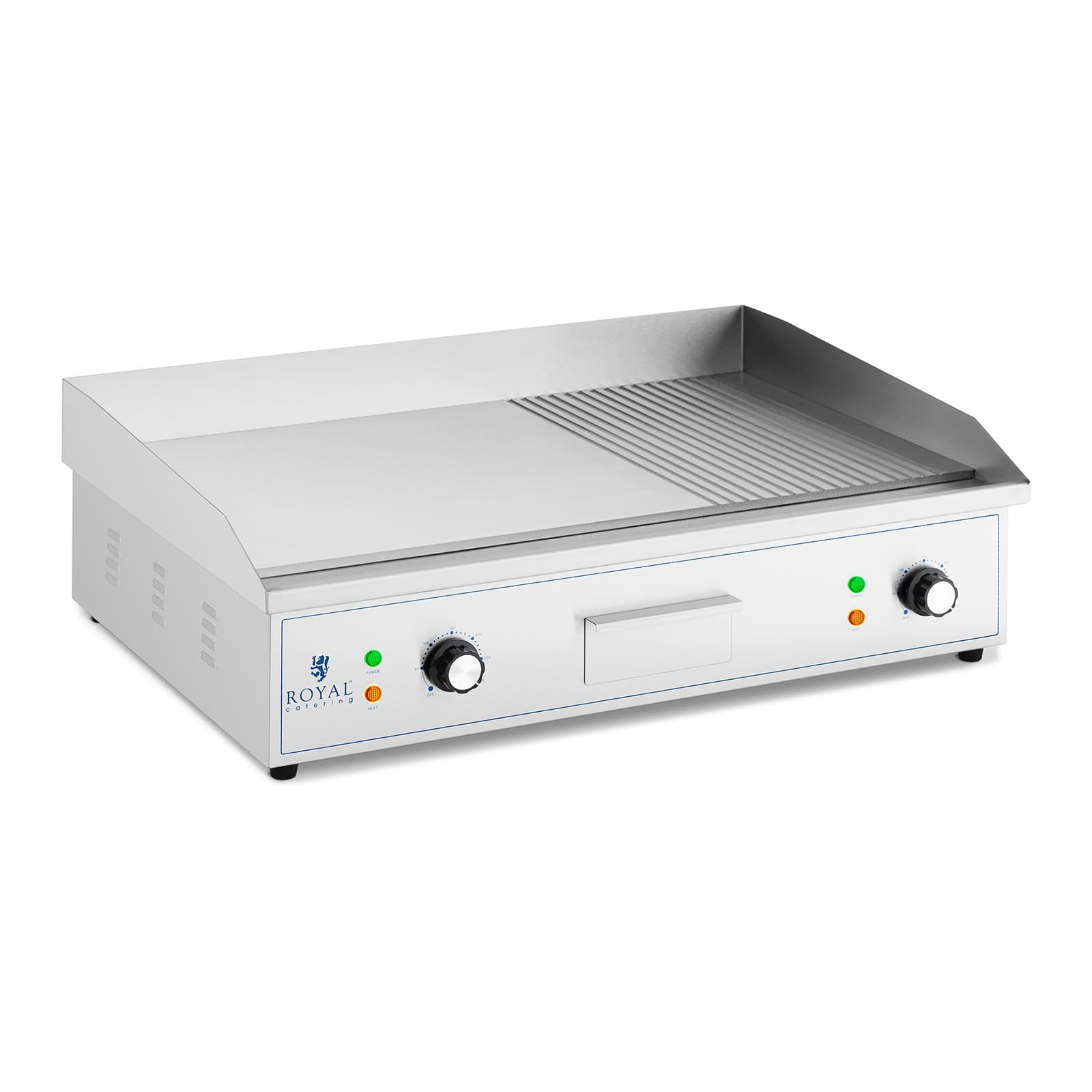 Podwójny grill elektryczny, płyta grillowa gładko-ryflowana 3kW