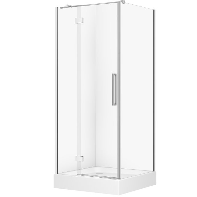 CERSANIT Kabina prysznicowa CREA lewa 90x90x200 chrom z brodzikiem TA