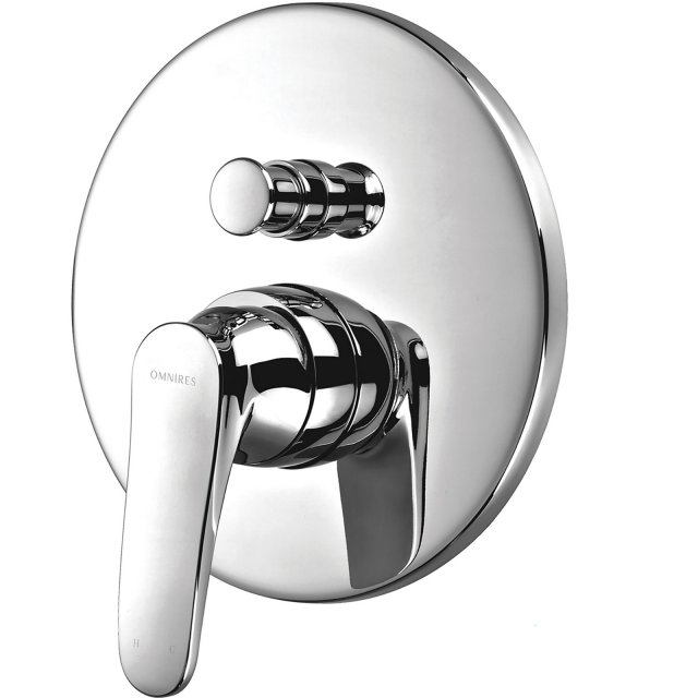 OMNIRES Bateria prysznicowo-wannowa ART DECO podtynkowa chrom połysk